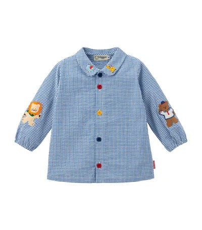 Miki House Cotton Gingham Shirt (6-36 Months) In Multi