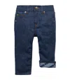 Miki House Cotton Jeans In Navy