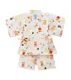 Miki House Cotton Jinbei Pyjama Set In White