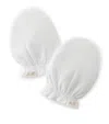 Miki House Cotton Mittens In White