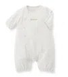 Miki House Cotton Playsuit In White