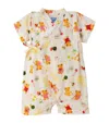 Miki House Cotton Print Jinbei Playsuit In White