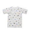 Miki House Cotton Printed Kimono Top In Blue