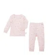 Miki House Cotton Printed Pyjama Set In Pink