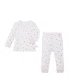 Miki House Cotton Printed Pyjama Set In White