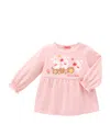 Miki House Cotton Printed Top In Pink