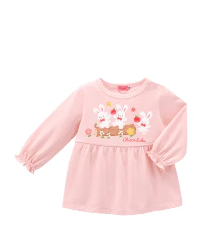 Miki House Kids' Cotton Printed Top In Pink