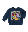 Miki House Cotton Pucci Dinosaur Sweatshirt In Blue