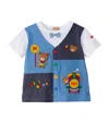 Miki House Cotton Pucci Train T-shirt In Blue
