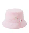 Miki House Cotton Reversible Bucket Hat In Pink