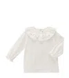 Miki House Cotton Ruffled Blouse In White