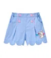 Miki House Cotton Shorts In Blue