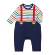Miki House Cotton Stripe Playsuit In Multi