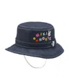 Miki House Cotton Sun Hat In Navy