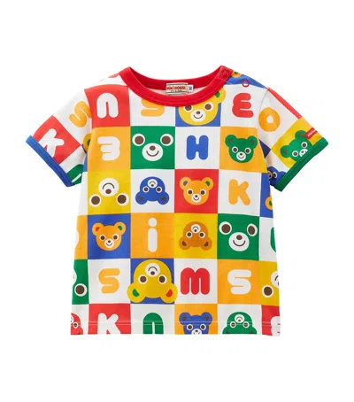 Miki House Kids' Cotton T-shirt In Multi