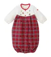 Miki House Cotton Tartan Playsuit In Multi