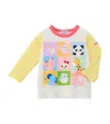 Miki House Cotton Usako Grid T-shirt In Multi