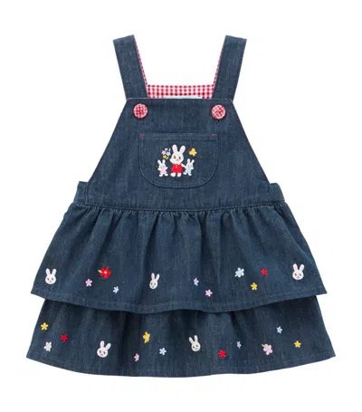 Miki House Dungaree Dress (6-24 Months) In Navy