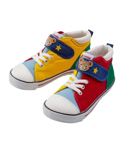 MIKI HOUSE EMBROIDERED BEAR SNEAKERS
