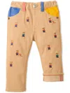 Miki House Cotton Embroidered Jeans In Neutrals