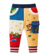 Miki House Embroidered Padded Leggings In Navy