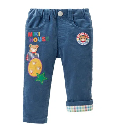 Miki House Kids' Embroidered Patchwork Jeans (2-7 Years) In Navy