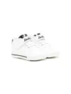 Miki House Embroidered Touch-strap Sneakers In White