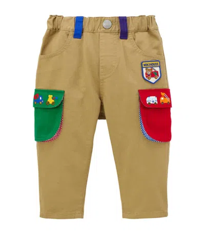 Miki House Kids' Embroidered Trousers (2-5 Years) In Beige