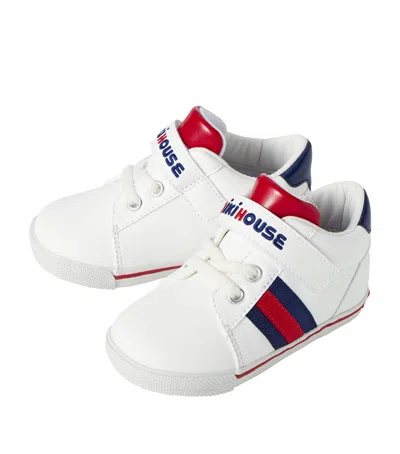 Miki House Kids' Faux Leather Second Shoe Sneakers In White