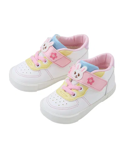 Miki House Kids' Faux Leather Velcro Sneakers In Pink