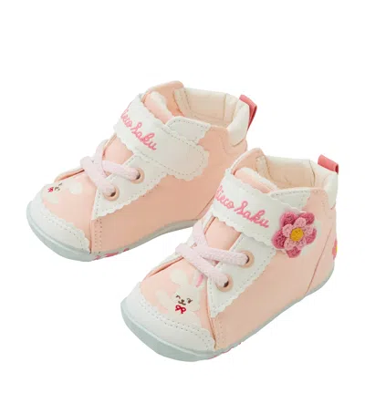 MIKI HOUSE FLORAL-APPLIQUÉ SNEAKERS