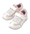 Miki House Floral Velcro Sneakers In White
