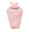 Miki House Hood-detail Blanket In Pink