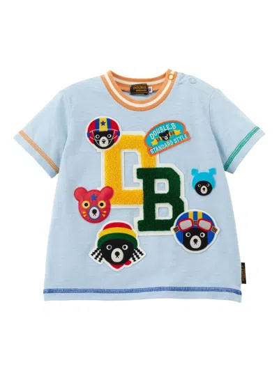 Miki House Kids' Jersey T-shirt In Blue
