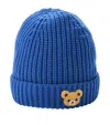 Miki House Knitted Felt Character Beanie Hat In Blue