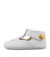 Miki House Leather T-bar Booties In White