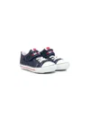 Miki House Logo-embroidered Denim Sneakers In Blue
