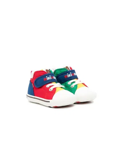 Miki House Kids' Logo-embroidered High-top Sneakers In Green
