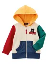 Miki House Logo-patch Zip-up Hoodie In Neutrals