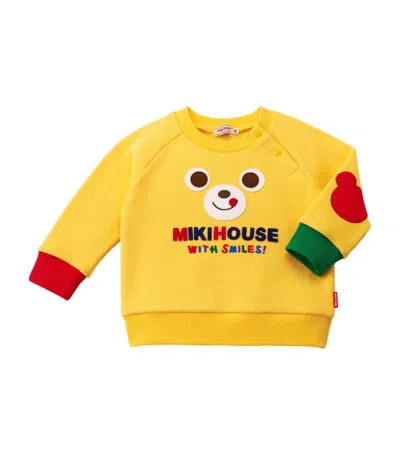 Miki House Kids' Logo Sweatshirt (2-7 Years) In Yellow