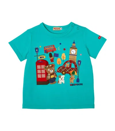 Miki House Kids' London Bear T-shirt (2-7 Years) In Green