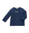 Miki House Long-sleeved Logo T-shirt In Navy