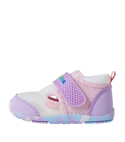 Miki House Kids' Mesh Double Russell Neon First Shoes In Purple