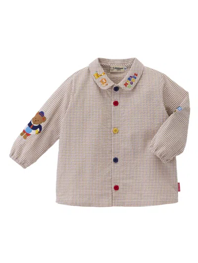 Miki House Kids' Miki Animals Hemd In Braun