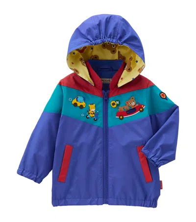 Miki House Kids' Panelled Windbreaker In Navy