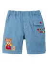 Miki House Patch-detail Trousers In Blue