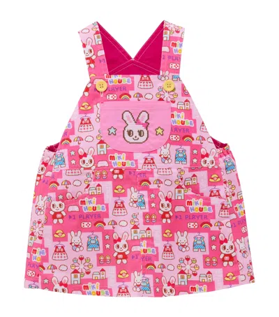 Miki House Kids'  Pixel-art Dress In Pink