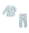 Miki House Printed Pyjama Set In Blue