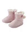Miki House Quilted Mooton Booties In Pink