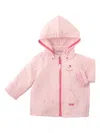 Miki House Rabbit-embroidered Zipped Hooded Jacket In Pink